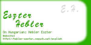eszter hebler business card